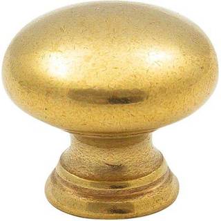 Beslag Design 411 knop, Ø17 mm, ubehandlet messing