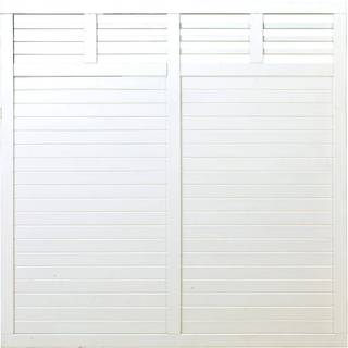 PLUS Decora hegn, sort/nåletræ, 180 x 180 cm