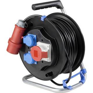 Kabeltromle med forlængerkabel AS-Schwabe H05VV-F 5G1,5; 20 m