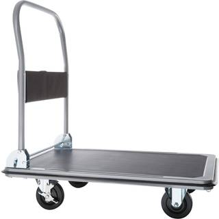 Ladvogn med bremser - sort,300 kg