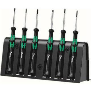 Wera 2050/6 elektronik-skruetrækkersæt + rack, 6 dele