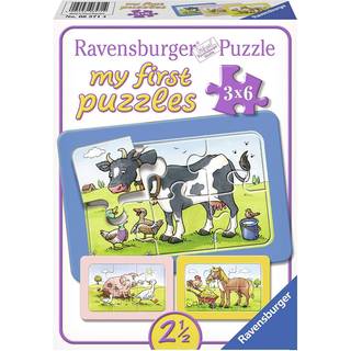 Ravensburger Puslespil Dyrevenner 3x6 Brikker