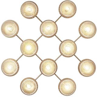 Nuura - Liila 12 Væglampe/Loftlampe Nordic Gold/Optic clear
