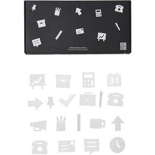 Design Letters Kontorikoner til Opslagstavle 20 pcs, Hvid