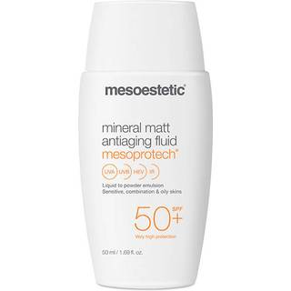 Mesoestetic Mesoprotech Mineral Matt Antiaging Fluid 50+ - Let antiage solcreme med høj solbeskyttelse til følsom hud - 50 ml. - Velegnet fedtet hud