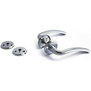 Habo Oslo dørgreb inkl. nøgleskilt, indvendig, krom