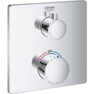 Grohe Grotherm forplade til hoved- og håndbruser for indbygning i Krom