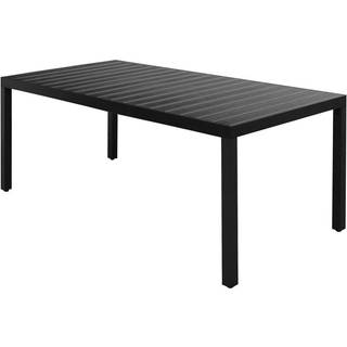 havebord WPC aluminium 185 x 90 x 74 cm sort