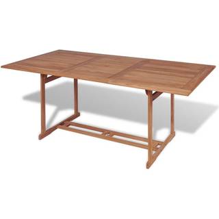 havebord 180x90x75 cm massivt teaktræ
