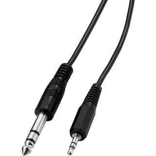 Monacor 6,3 mm. jack til 3,5 mm. minijack kabel, sort | 2 meter | PRIS-MATCH