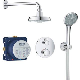 Grohe GRT sampk indby rund+brs Grohtherm Brusesæt m Rainshower Cosmopolitan 160 brusehoved
