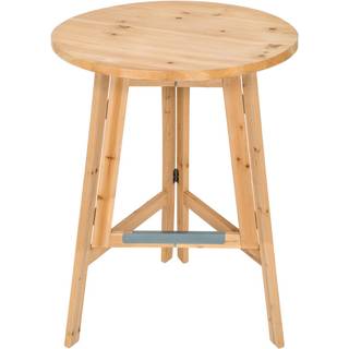 Højt cafebord i massivt træ foldbar 79x110cm - brun