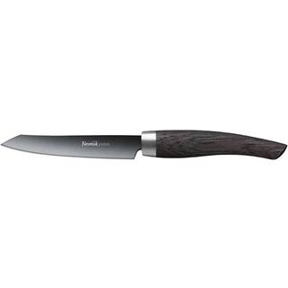 Nesmuk Janus Officemesser 9 cm - Niobstahl mit DLC-Beschichtung - Griff Mooreichenholz - Schwarz,Silber