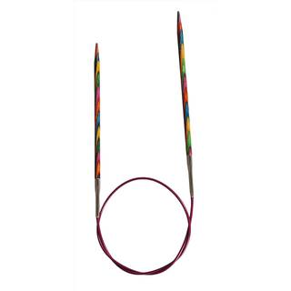 KnitPro SYMFONIE FASTE Rundpinde 40 cm (2.00-8.00mm) 6.50mm Indhold:1 fast rundpind Materiale:Højpoleret, multifarvet birketræ Type: Faste rundpinde Størrelser:2.00-8.00 mm. Længde: 40 cm ialt inklusiv pinde og kabel.