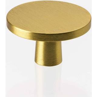 Beslag Design Plato knop, Ø42 mm, børstet messing