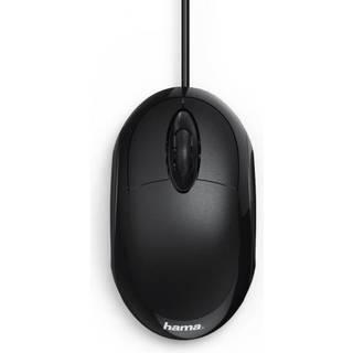 Hama MC-100 - mouse - USB - black - Mus - Optisk - 3 knapper - Sort