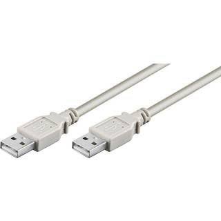USB 2.0 kabel, grå | USB A han han | 1,8 meter