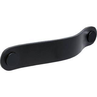 Beslag Design Loop Round greb, 128 mm, sort læder/sort