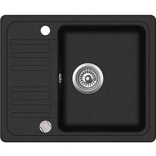 køkkenvask enkelt vask granit sort