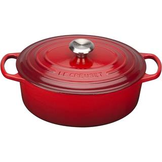 Le Creuset Bräter Signature Oval Gusseisen Ofenrot 40cm