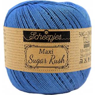 Scheepjes Maxi Sugar Rush 513 Spring Green Indhold: 100% Bomuld Vægt/længde: 50 gram = ca. 280 meter Anbefalede pinde: 1.25 - 1.50 mm Strikkefasthed: 10 x 10 cm = 25m x 33p Maskinvask, 60°C / Tørres fladt.