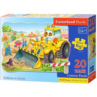 Bulldozer in action,Puzzle 20 Teile maxi
