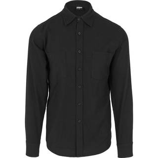 Urban Classics Ternet Flannel Skjorte Sort/Sort - XL