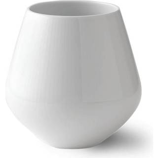 Royal Copenhagen Hvid Riflet vase, lille