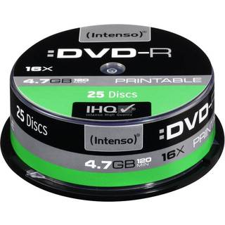 Intenso® DVD+R 4,7GB 16x Speed - 25 stk. På spindel (Printbar)