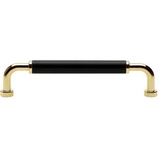 Beslag Design Brohult M Handle Cc 128 Mm Polished Brass/black - Knopper og dørhåndtag Metal Sort - 397047-11