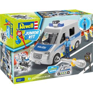 Revell Junior Kit, byg-selv-politivarevogn m/ tilbehør [Levering: 1-2 dage]