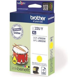 Brother LC22U Y - Gul 1200 sider - Original blækpatron