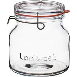 Lock Eat Sylteglas med patentlåg buttet fra Luigi Bormioli - Klar farve - Soda-lime glas