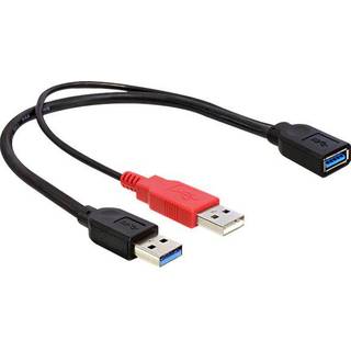 Delock Usb Extra Power Cable 0.3m. Usb A 2 X Usb A