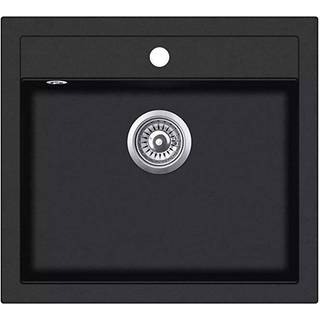 køkkenvask enkelt vask granit sort