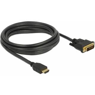 Delock HDMI til DVI 24+1 kabel tovejs, 3m