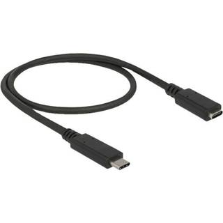 Delock USB-C 3.1 til USB-C 3.1 hun forlængerkabel - 3A - 0.5 m