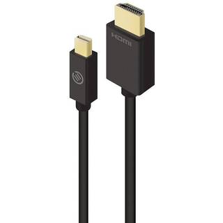 Alogic Ultra Mini DisplayPort til HDMI 4K 60Hz 2m kabel, Sort