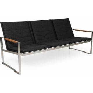 Brafab Gotland 3-personers sofa Rustfritt stål/teak 192 x 84 cm