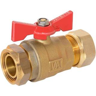 Vatette 8547100 Afspærringsventil 22mm x G20, lige Rød