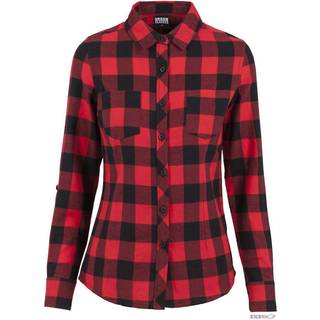 Urban Classics Turnup Ternet Flannel Skjorte Sort / Rød