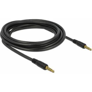 Delock 5 Pin Minijack kabel - Sort - 3 m