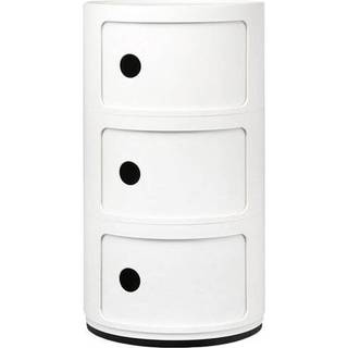 Kartell - Componibili 4967 White 3 Compartments - Kabinetskabe - Anna Castelli Ferrieri - Hvid - Plast