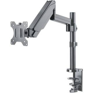 IC INTRACOM Manhattan Monitor Desk Mount (clamp & grommet) 1 screen 3 pivots (full motion) 10-32" Vesa 75x75 to 100x100mm Gas Spring Max 8kg Black