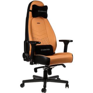noblechairs ICON Series Real Leather - Cognac / Black Gamer Stol - Brun / Sort - Læder - Op til 150 kg