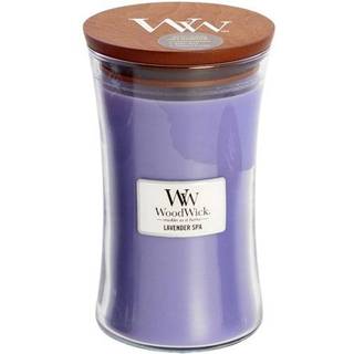 Woodwick Lavender Spa duftlys Trævæge 609.5 g - 609.5 g