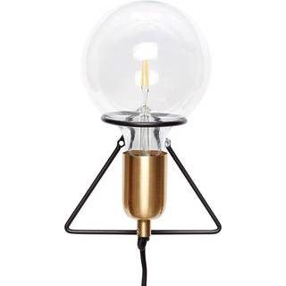 Hübsch - Eureka Væglampe Brass/Black
