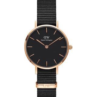Daniel Wellington Petite Black Dial NATO Strap Women's Watch DW00100247