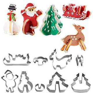 Sæt med 3D kageudstikkere, 9 styk, &#34;Santa Claus is coming&#34; - Westmark