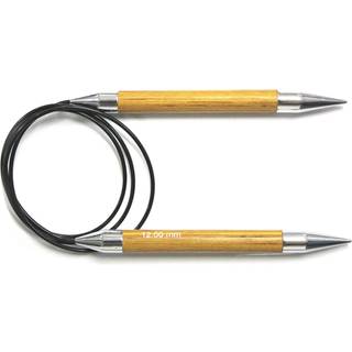 KnitPro Royale: Strik stifter: Cirkulær: Fast: 60 cm x 12,00mm Birchwood Brass Multi-Colour 12mm